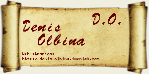 Denis Olbina vizit kartica